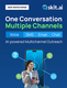 Report cover reads One Conversation Multiple Channels AI-powered Multichannel Outreach from Skit.ai [Image by creator  from ]