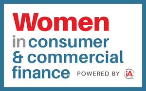 Logo for Women in Consumer & Commercial Finance conference [Image by creator  from insideARM]
