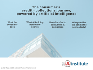Cover for whitepaper, The Consumer's Credit-Collections Journey powered by Artificial Intelligence [Image by creator insideARM from ]