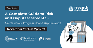 A Complete Guide to Risk and Gap Assessments - Maintain Your Progress - Don't skip the audit; November 29 at 2pm ET [Image by creator  from ]