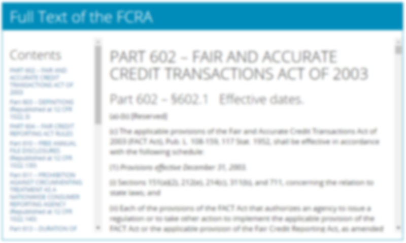FCRA Resource Page Preview