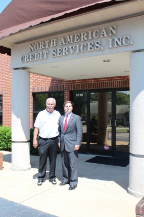 Congressman Chuck Fleischmann (R-Tenn.) with NACS and Medical Services CEO/Chairman Dallas S. Bunton, Sr. at the company’s headquarters in Chattanooga, Tenn.
