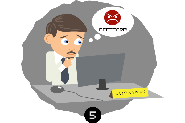 J. Decisionmaker reads about DebtCorp